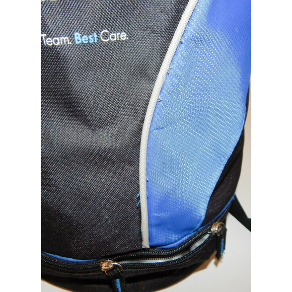 Logomark Meridian Health Branded Cooler Backpack Draw-String Duffle Bag Black - Picture 6 of 12